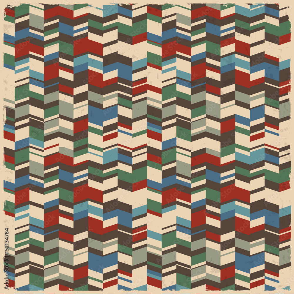 Canvas Prints retro abstract geometric background