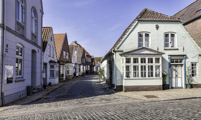 Fototapeta na wymiar Stare uliczki w duńskiej Tonder wsi