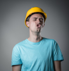 worker in helmet resent