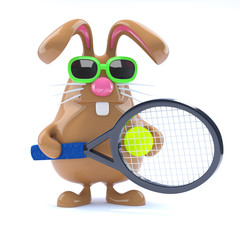 Chocolate bunny is ready to serve © Steve Young