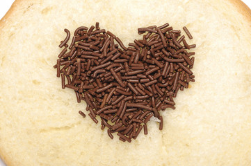 Fototapeta premium Heart Shape Chocolate Sprinkles