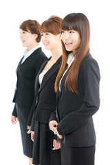 Beautiful asian businesswomen isolated on white background