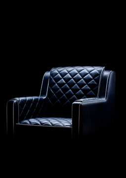 Leather Armchair Black Background