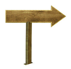 Wooden pointer directions