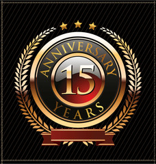 15 years Anniversary golden label