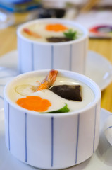close up steam egg