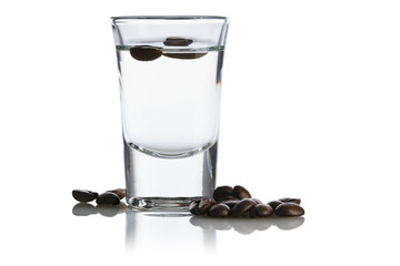 Sambuca et grains de café