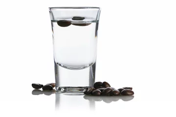 Cercles muraux Alcool Sambuca et grains de café