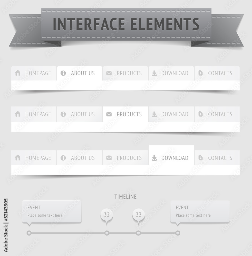 Sticker user interface elements