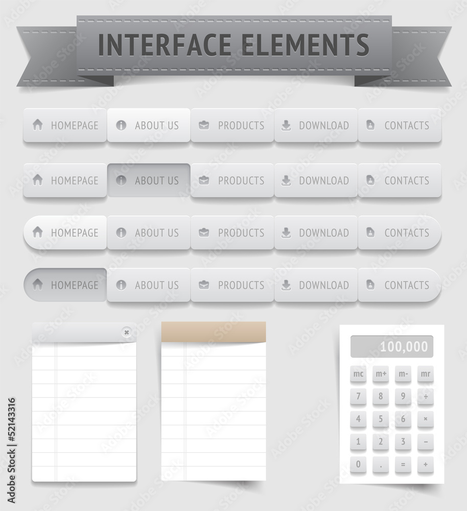 Sticker user interface elements