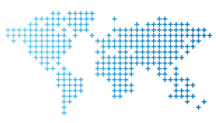 Fototapeta premium Dotted world map