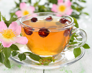 Tea with rosehip