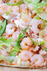 Pizza con gamberetti - Shrimp pizza