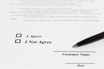 Obraz premium sign document
