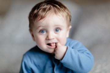 6 month old baby with blue eyes