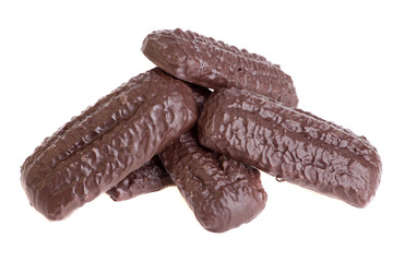 chocolate biscuit, isolated on white