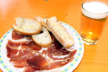Serrano ham from Teruel Spain