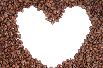 Herz aus Kaffeebohnen
