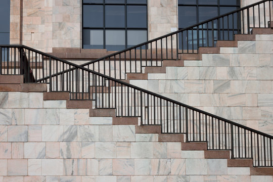 Architectural detail of a stairway