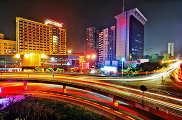 Fototapeta na wymiar lekkie ślady w Szanghaju Chiny