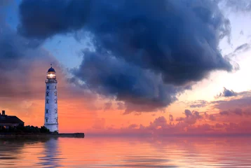 Schilderijen op glas Lighthouse © Sea Wave