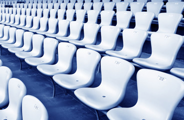 Rows of empty seats waiting for the audience