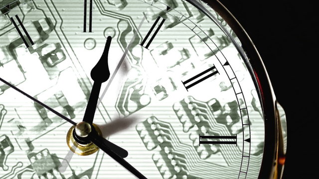 Clock in time-lapse loop