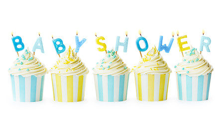 Baby shower cupcakes