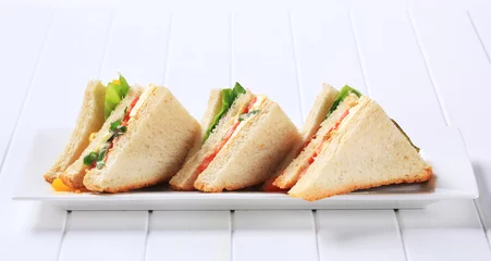 Papier Peint photo Lavable Snack Vegetable Sandwiches