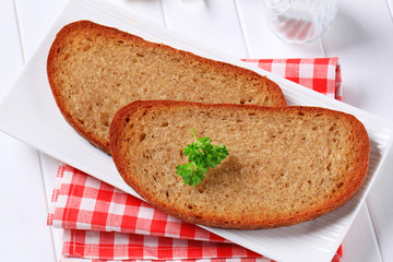 Pan fried bread and garlic