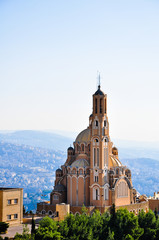 Fototapeta premium Bazylika św. Pawła w Harissa koło Bejrutu w Libanie