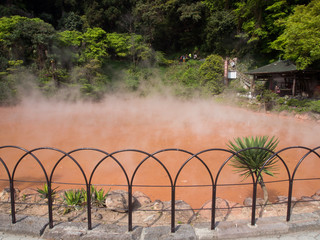 Blood Pond Hell in Beppu, Japan