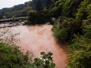 Blood Pond Hell in Beppu, Japan