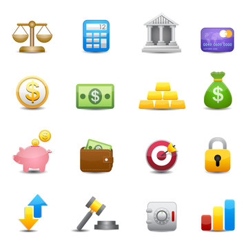 Business and finance money Icons