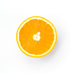 half orange isolated on white background