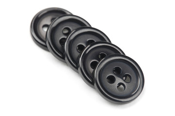 Black Buttons on White Background