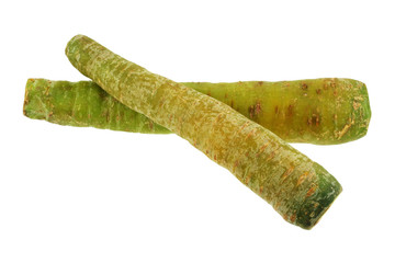 Yellow Carrot : Jaune Du Doubs Carrot, isolated on white