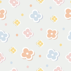 Seamless pattern background of cute flowers