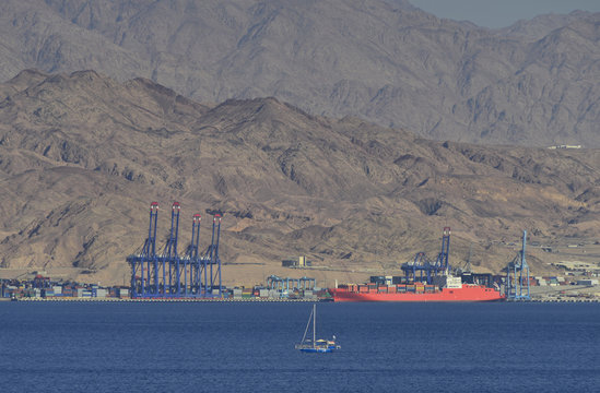 View on port of Aqaba from Eilat