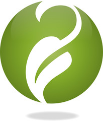 Logo, 3D, Blatt, Bio, Energie