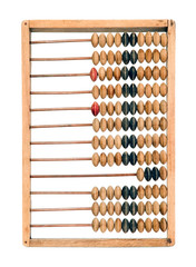 Old mathematical calculator abacus