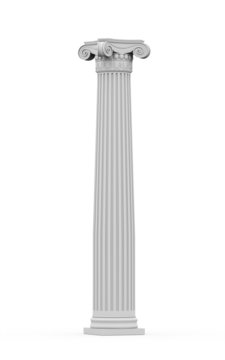 Historic Ornamental Column Isolated