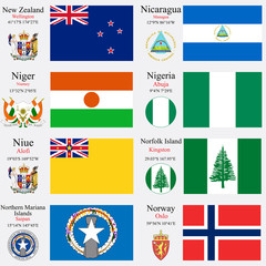 world flags and capitals set 17