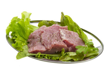 Raw pork meat