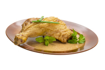 Smoked chicken leg