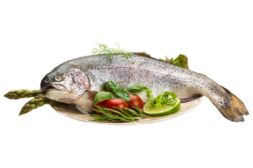 Fresh raw rainbow trout