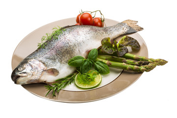 Fresh raw rainbow trout
