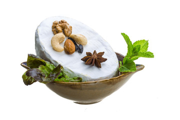 Fresh soft brie cheese