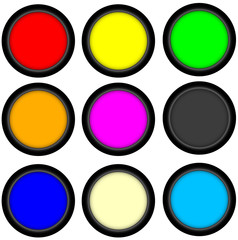 button web 3d circle