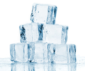 Ice cubes isolated on white